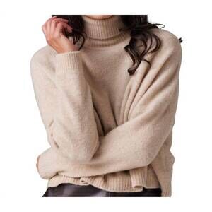 NEW COLORUSH zeta paso roll neck top in creamy